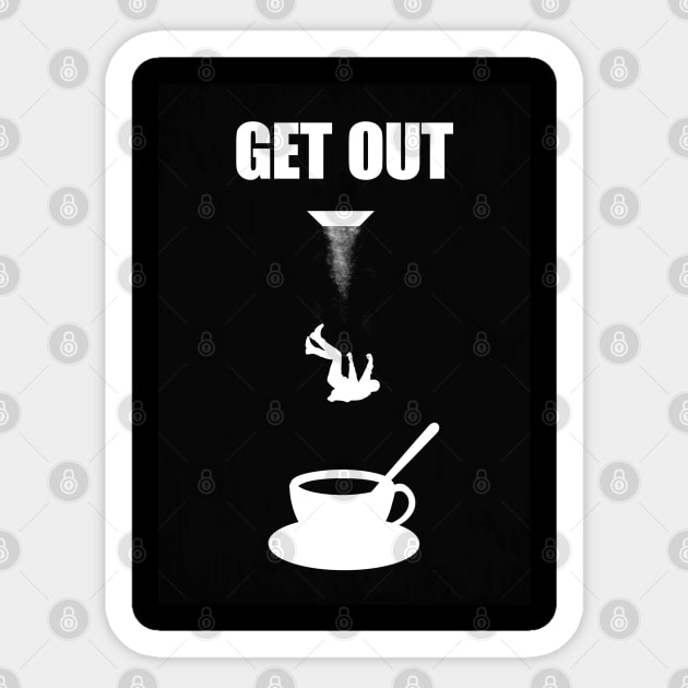 Get Out - Minimal Movie Horror Fanart Alternative Sticker by HDMI2K